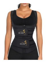 Load image into Gallery viewer, Glitzy Glam Double Belt Latex Vest